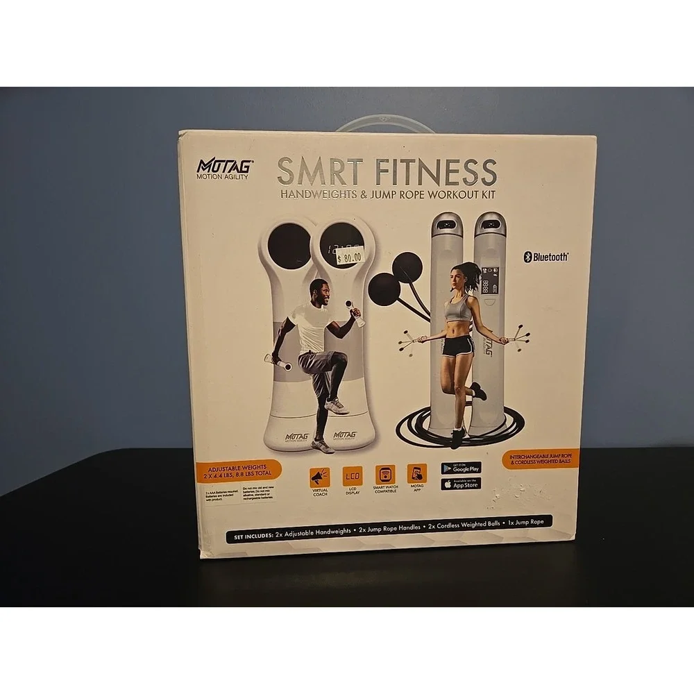 Motag SMRT Fitness Handweights and Jump Rope Workout Kit Bluetooth New In Box